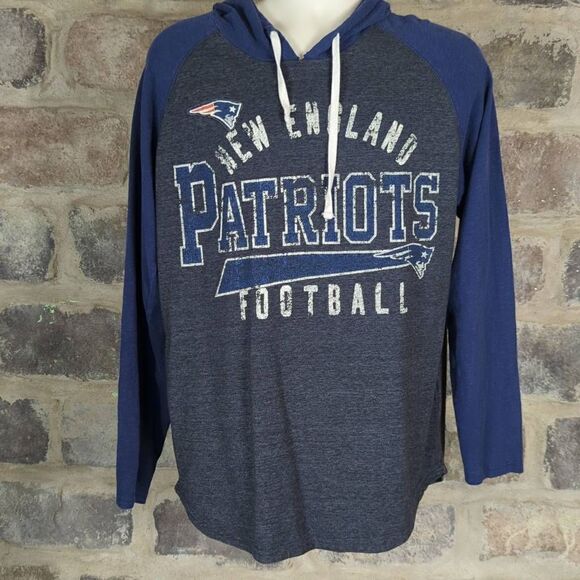 G-III NFL Long Sleeve Hooded New England Patriots Shirt Men's Size Large - Picture 2 of 13
